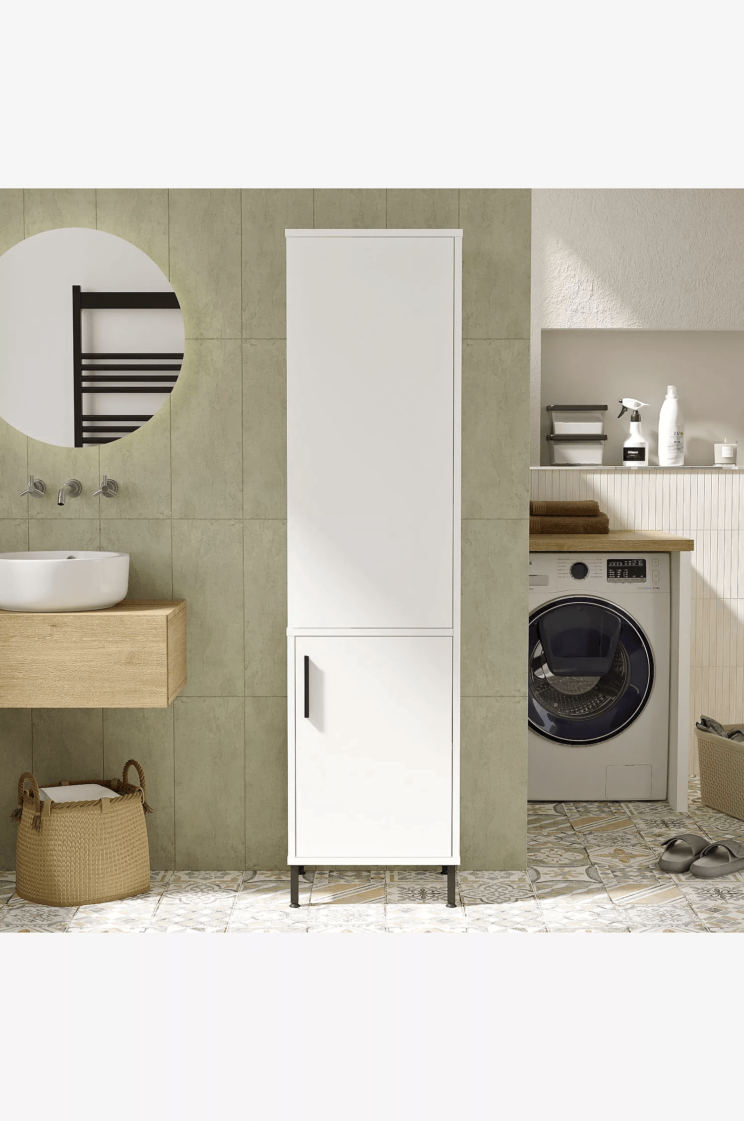 Mueble para baño moderno 2 puertas Félix color Blanco TU MESITA