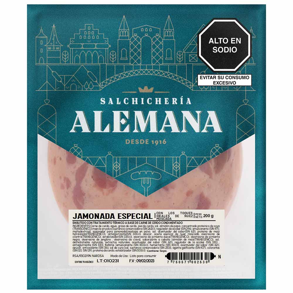 Jamonada Especial SALCHICHERÍA ALEMANA Paquete 200g