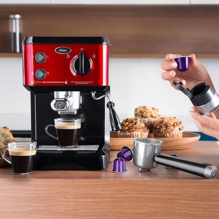Máquina para espresso roja BVSTECMP65R-053| plazaVea - Supermercado
