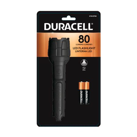 Linterna Rubber 80 2AAA Linterna Rubber 80 lúmenes Duracell con pilas 2AAA