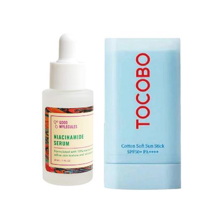 Niacinamide 30ml Good Molecules + Barra solar Tocobo SPF50 19 Gramos