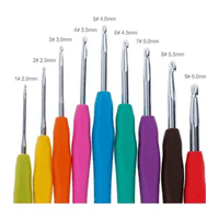 Set de Ganchillos Crochet Ergonomicos de Silicona Agujas para Tejer E Imperdibles de Plástico