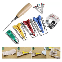 Set Formador de Sesgo para Hacer Cinta Al Bies Prensatela Clips para Manualidades Punzón Alfiler