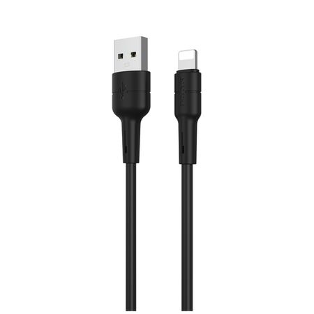 Cable De Datos Y Carga Rápida De Silicona Usb A Lightning Para Iphone Bx30 Negro