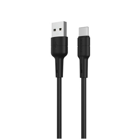 Cable De Datos Y Carga Rápida De Silicona Usb A Tipo C Bx30  Negro