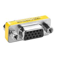Adaptador Union VGA a VGA Hembra Acople Extiende Empalme DB15