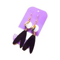 Aretes de Resina Morado Marialu Creaciones