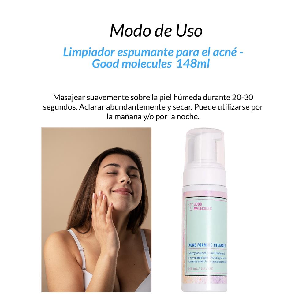 Limpiador Espumante para el acne Good Molecules 148ml 2 Unidades