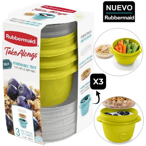 Contenedores de Comida (3 Pack) - Amarillo