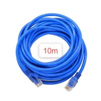 Cable Internet Red 10m Adaptador Rj45 CAT6 Ethernet UTP LAN BLUE Testeado