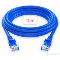 Cable Internet Red 15m Adaptador Rj45 CAT6 Ethernet UTP LAN BLUE TEST