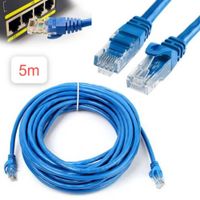 Cable Internet Red 5m Adaptador Rj45 CAT6 Ethernet UTP LAN BLUE Testeado