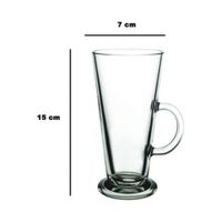 Juego de 6 Tazas Vidrio Irlandesa Alta para Café Capuccino