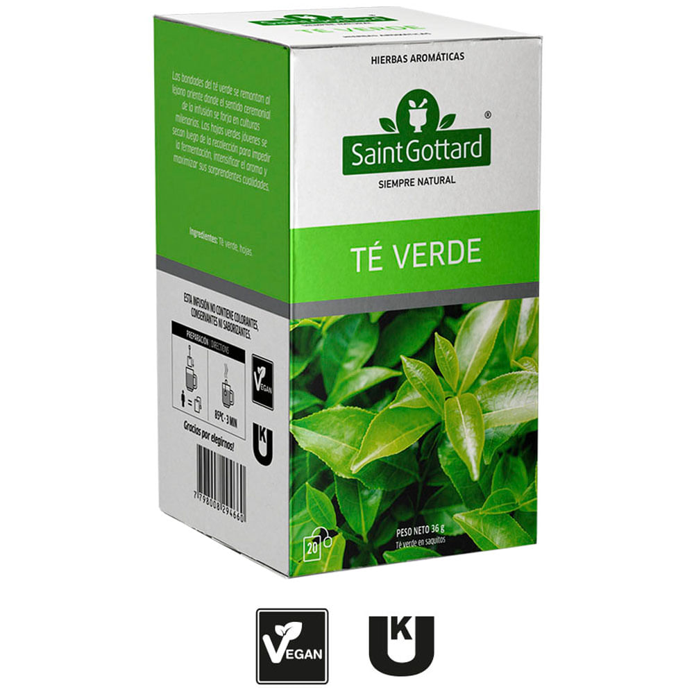 Infusiones SAINT GOTTARD Té Verde Caja 20un