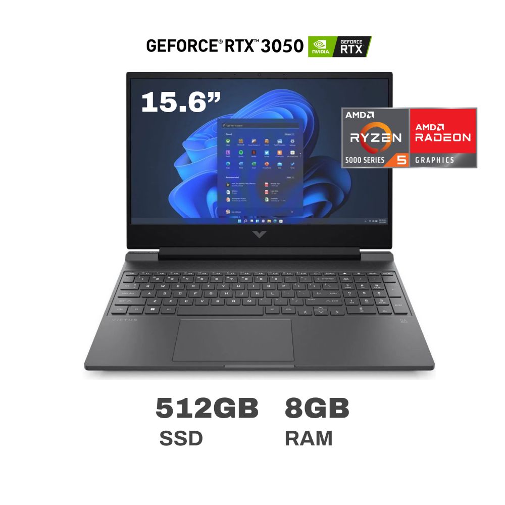 Laptop Gamer HP Victus Gaming 15-fb0128la AMD Ryzen 5 8 GB RAM 512GB SSD 15.6" RTX 3050