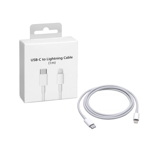 Cable usb lightning + cargador iphone 5, 6, 7,8 Blanco 2M GENERICO