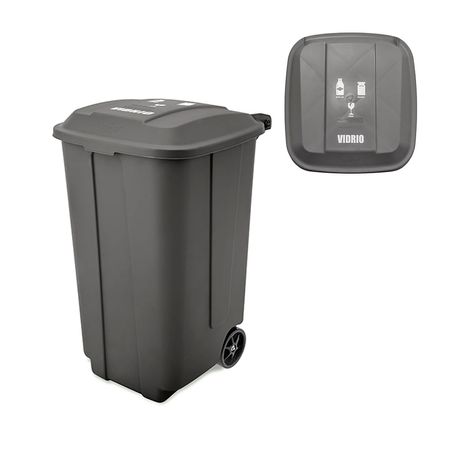 Tacho para reciclaje para vidrio 178 litros