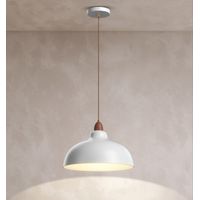 Lámpara colgante diseño campana color blanco