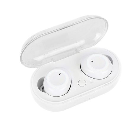 Auriculares Internos Inalámbricos De Música Con Micrófono Y50 Estuche De Carga De 450 Mah Blanco