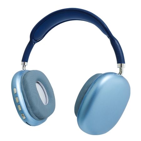 Auriculares Supraaurales Con Micrófono Inalámbricos Bt 5.3 Auriculares Con Cable De 3,5 Mm Azul