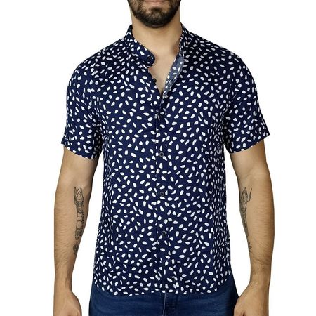 Camisa Moda Generico Atila Manchas 41562151 Azul Talla M