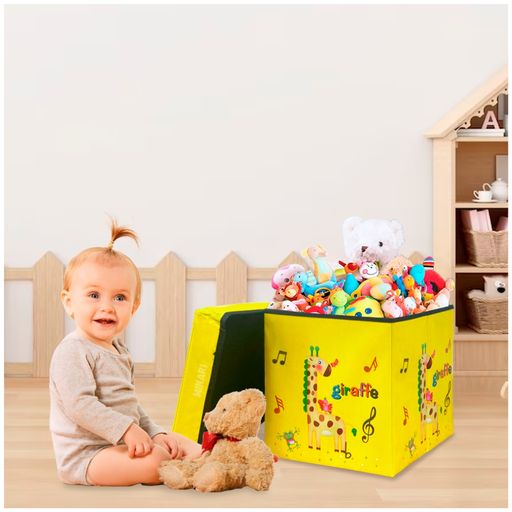 Puff infantil + Organizador de juguetes 