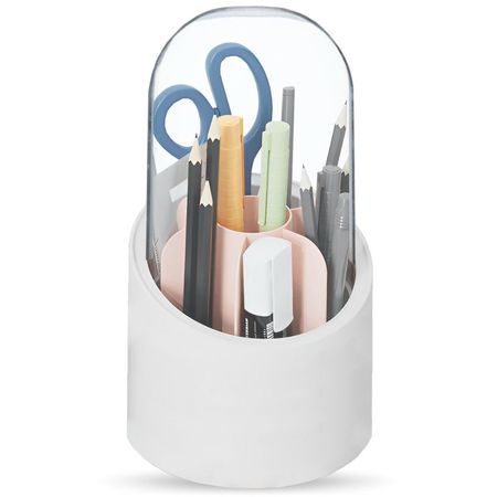 Organizador de Escritorio Oficina Lapiceros Estuche Giratorio con Tapa RS G67