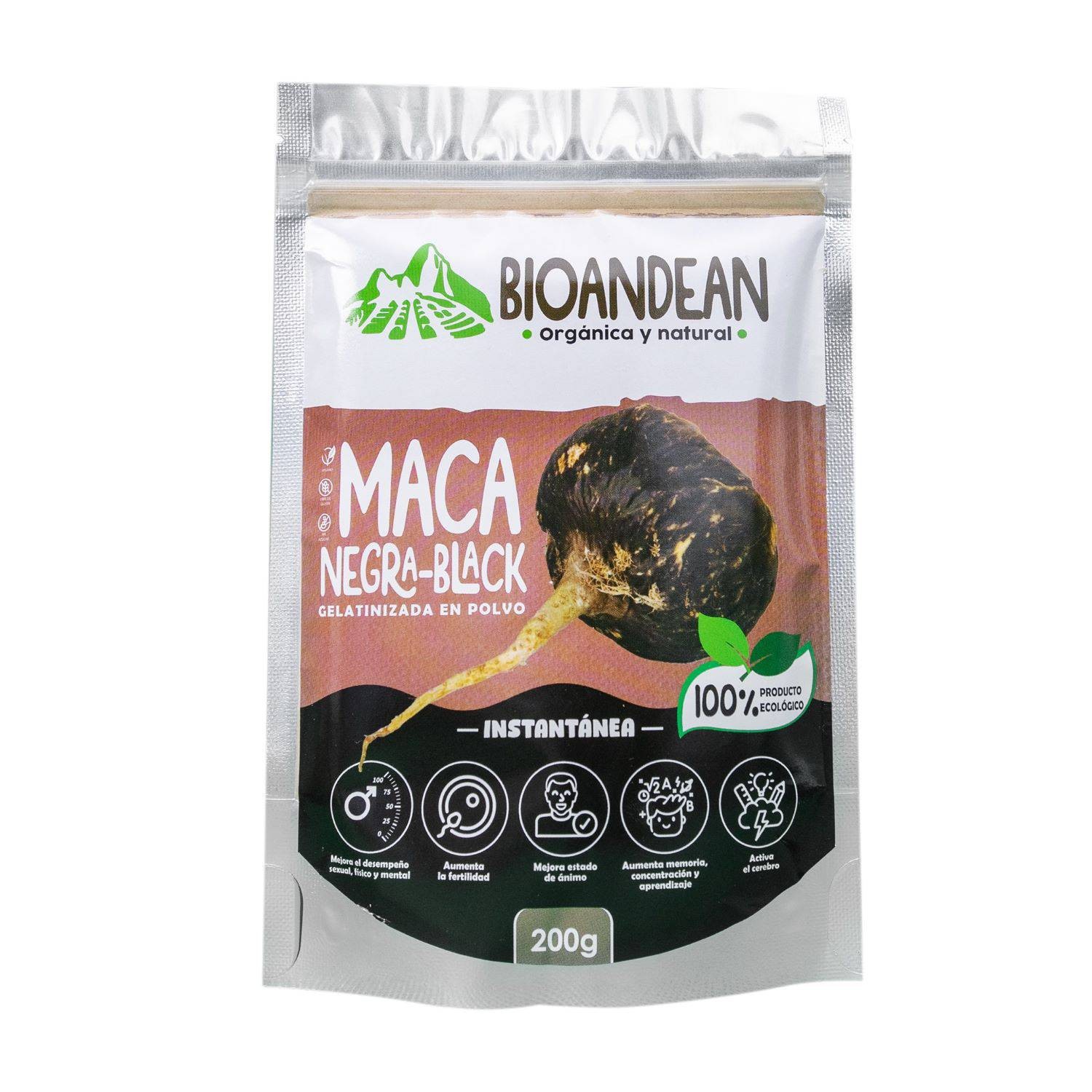 Maca Negra Gelatinizada BioAndean x 500 gr