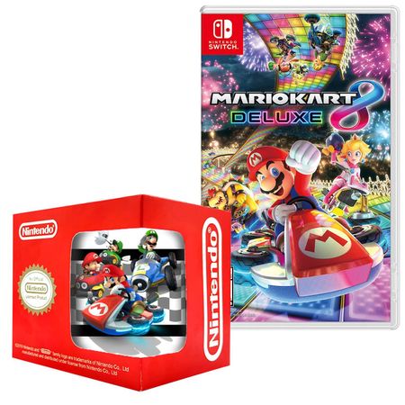 Mario kart 8 deluxe Nintendo Switch + Taza