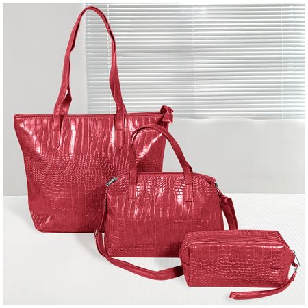 Juego de Carteras Bolsos 3 Piezas B16 Rojo