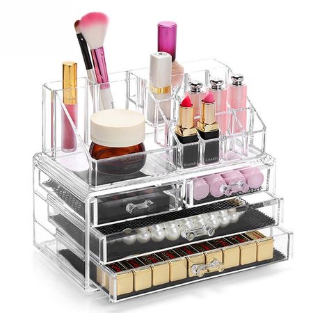 Organizador de Maquillaje y Joyas Acrílico Transparente