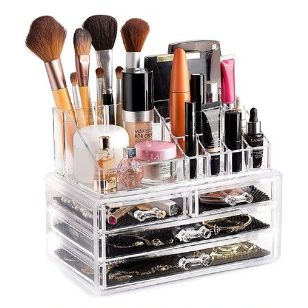 Organizador Perfecto para Maquillaje y Joyas Acrílico Transparente