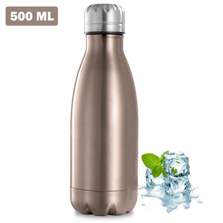 Botella de Agua Tomatodo de Acero Inoxidable 500ml J01 Dorado