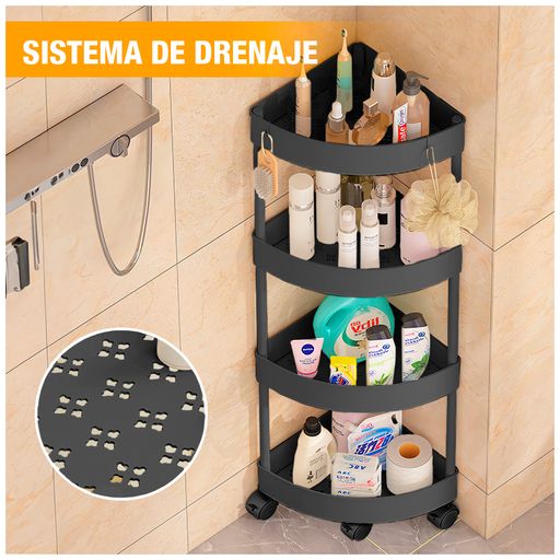 Sistema Giratorio con 2 cestos para muebles de esquina de 90 x 90