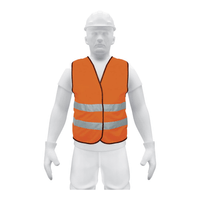 Chaleco de seguridad naranja con cintas de alta visibilidad Truper 14426