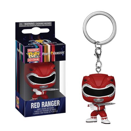 Funko Pop Keychain Power Rangers Red Ranger 30th Anniversary Llavero