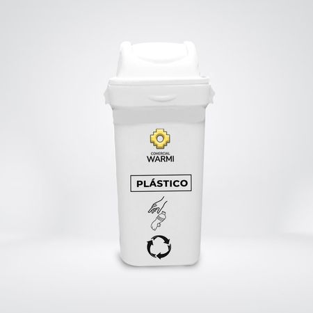 Tacho Modelo Ecoplast Vaivén WARMI 55L Blanco Plástico