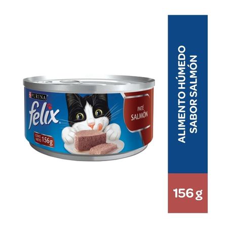 Comida húmeda para gatos Felix Adultos Lata Paté Salmón 156 gr