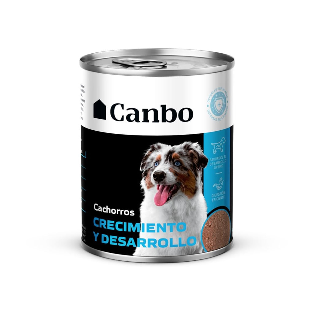 Comida Húmeda para Perros Canbo Paté Lata Cachorros Crecimiento y Desarrollo 330 gr
