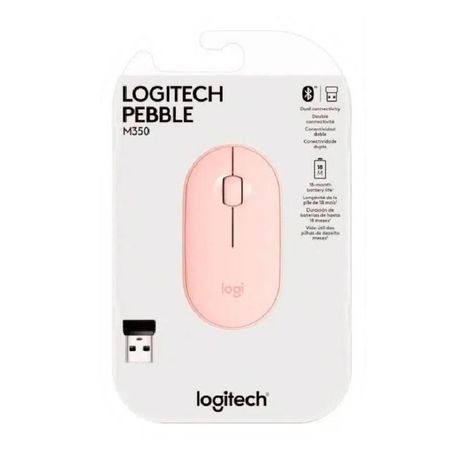 Mouse Logitech Pebble M350 Inalámbrico Rosado