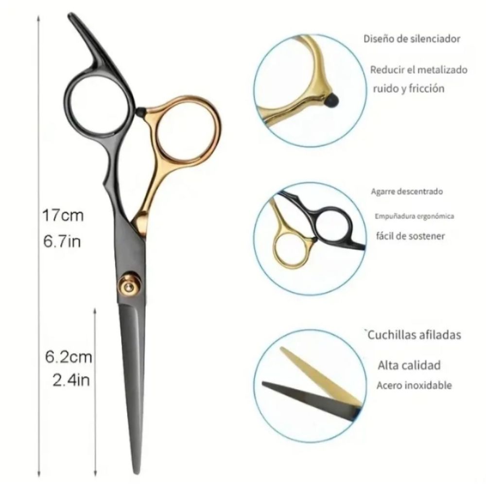 Tijera Uso Doméstico Color Negro, Modelo UTILITA - TR7696