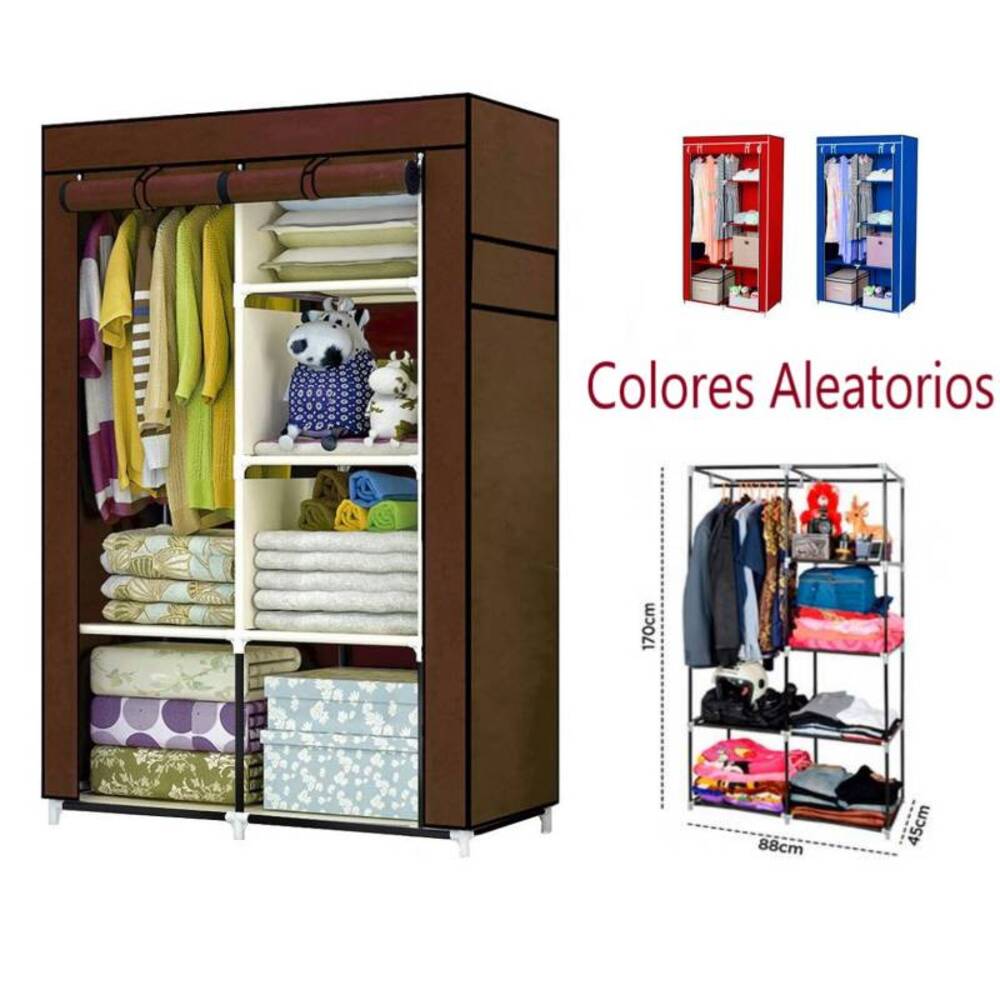 Ropero Organizador Armario Closet Armable 2 Cuerpos Funda 1.70MT ...