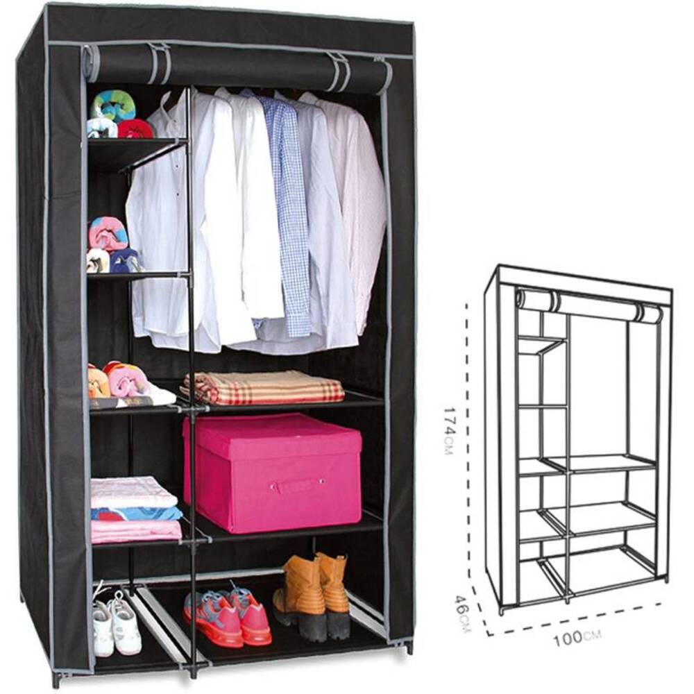 Ropero Organizador Armario Closet Armable 2 Cuerpos Funda 1.70MT ...
