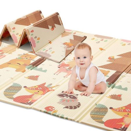 Piso Alfombra Plegable Reversible Niños Bebés 1.8 MT X 2 MT