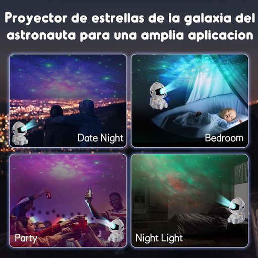 Lámpara Astronauta Starry Sky Galaxy Proyector De Luz