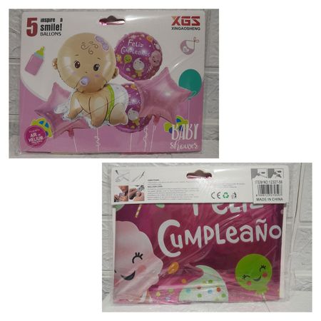 Set De Globos Decorativos Para Baby Shower Cumpleaños Rosado