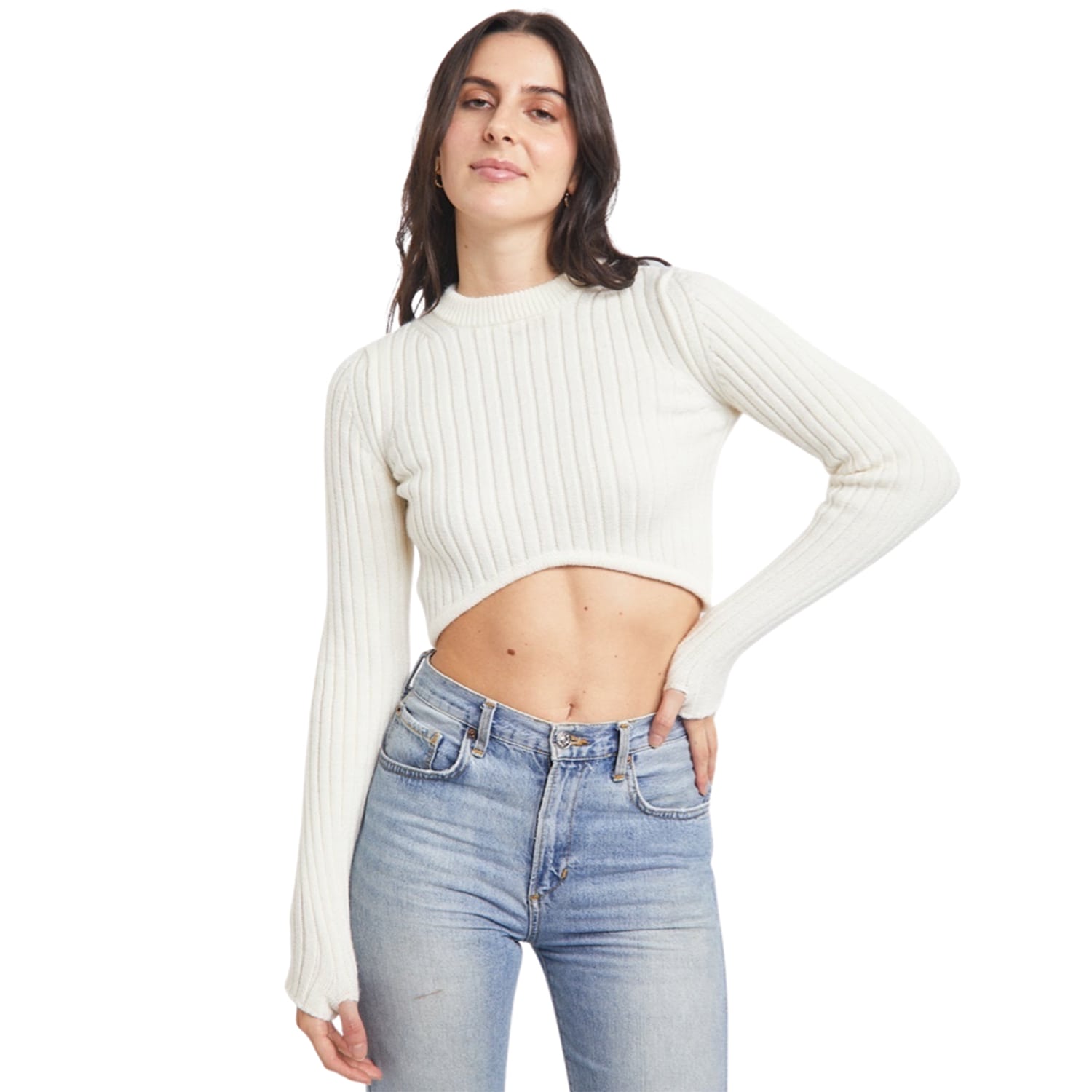 Chompa Crop Finding Magnolia Blanco XS