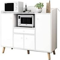 Mueble de Microondas Moderno James Blanco Largo 120 cm R&R MUEBLES