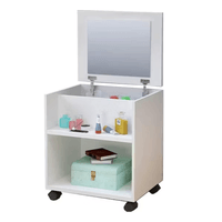 Velador Tocador Vanitis c/n espejo Multiuso Color Blanco Muebles Bonno