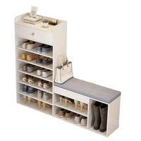 Zapatera Gan 17 Pares Color Blanco Muebles Bonno